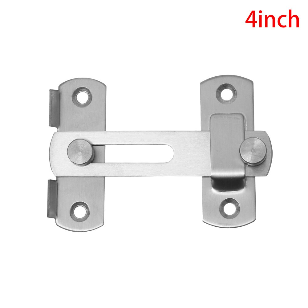 Stainless Steel Hasp Door Bolt Cabinet Catches Window Catch Lock Silent Gate Buckle Padlock Clasp Furniture Hardware Fittings: 4inch