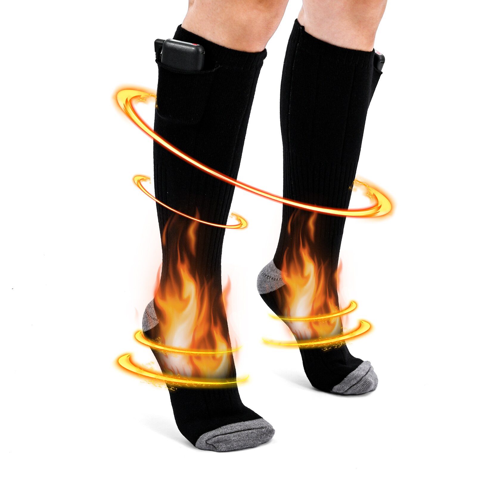 Electric Heating Socks Men Women Adjustable Temperature Lithium Battery 3.7V Elastic Wire Electric Heating Socks