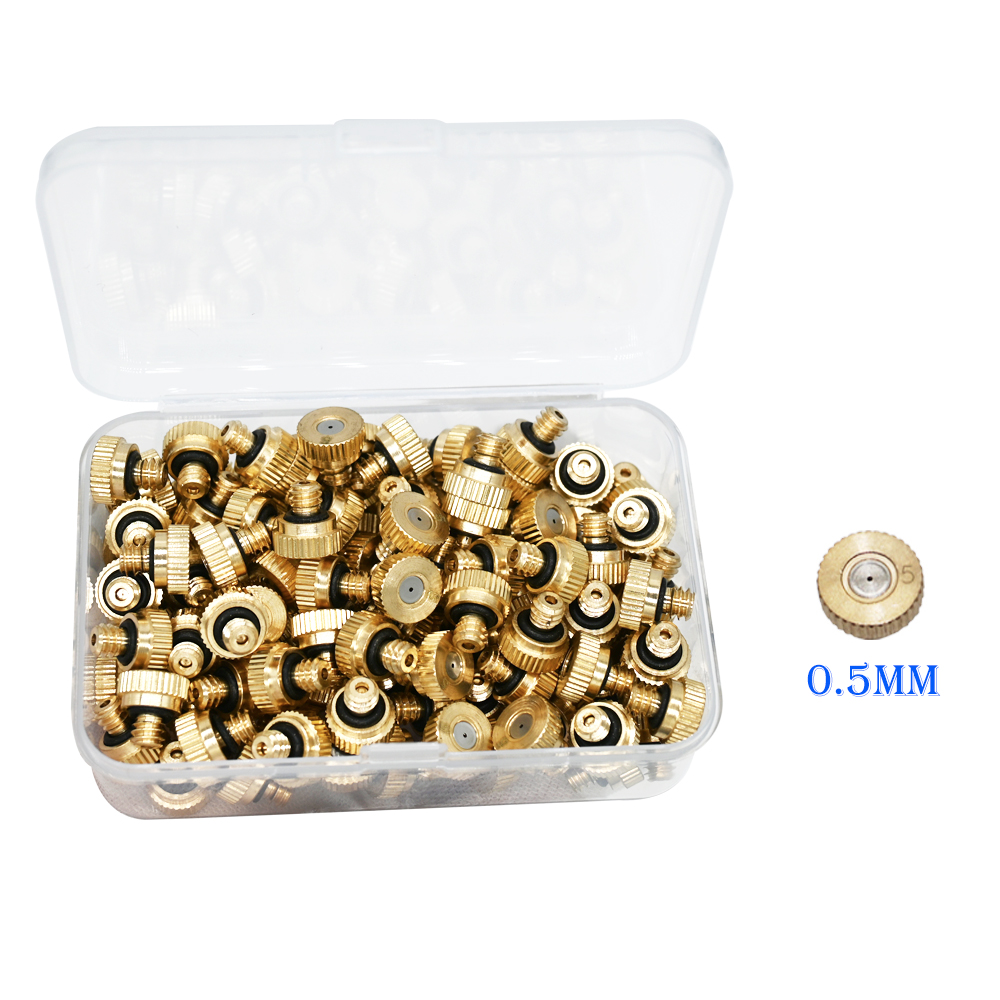 Brass Irrigation Thread Mist Nozzle Low Pressure Misting Sprayer Water Nozzle UNC10-24 for Dust Control Outdoor Cooling System: PURPLE