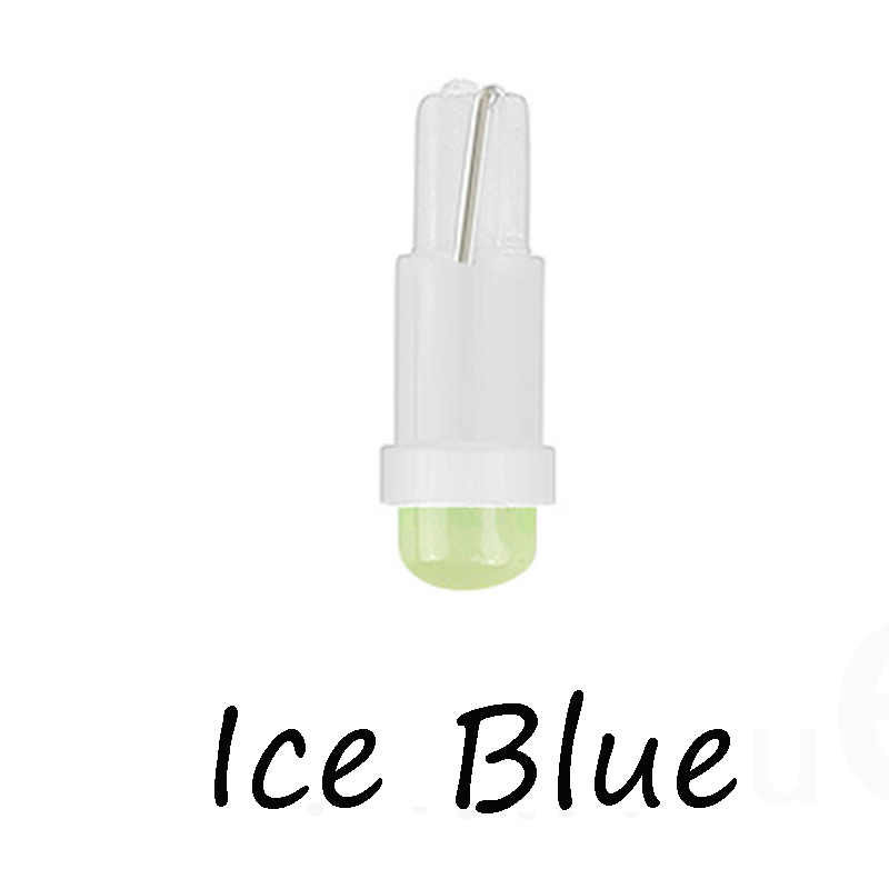 Luz LED T5 para Interior de coche, Bombilla de cuña lateral, superbrillante, 10/20 LED, w1.2 W, W3W, 4014 unidades: Azul / 8000K