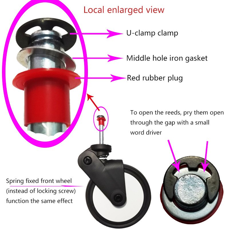 Stroller Front And Rear Wheel Baby Stroller Wheels Replacement Baby Carriage Casters Universal Infant Pram Carriage Accessories