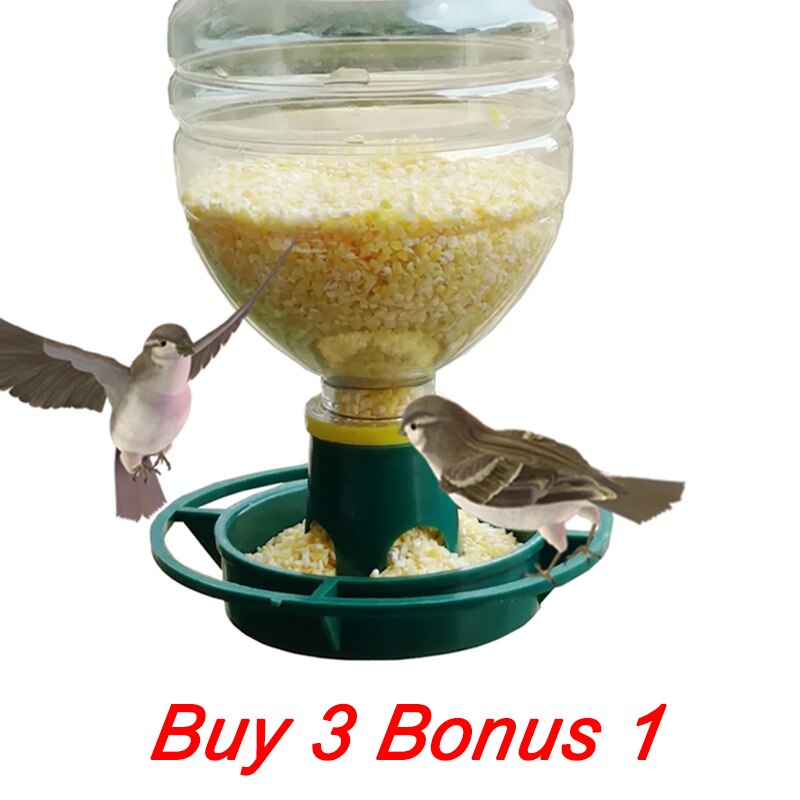 Bird Feeder Outdoor Hanging Feeder Tray Soda Bottle Feed Bowl Pet Feeding Supplies Birds Seed Dispenser Holder Food Container