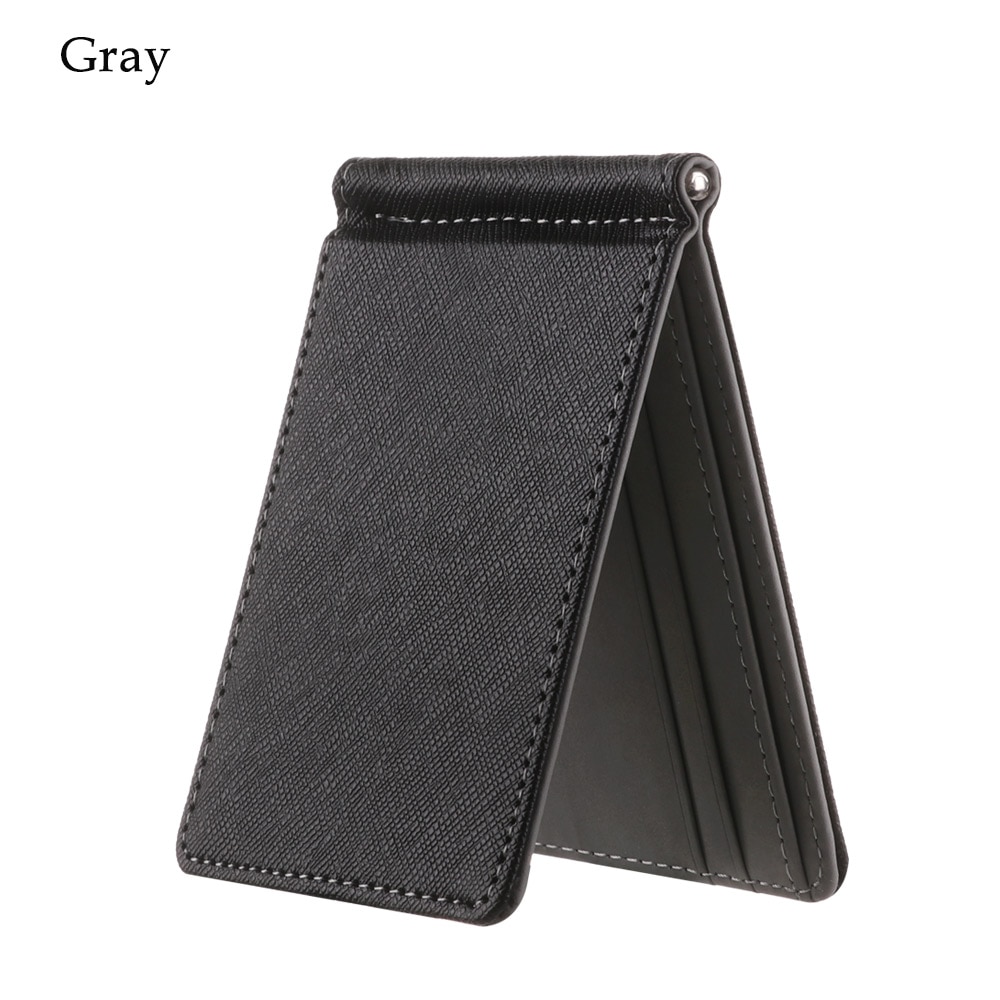5 Pull Credit Card Holder Anti Rfid Blocking Cell Phone Wallet Reader Lock Bank Card Holder Id Card PU Leather Wallet: grey 1