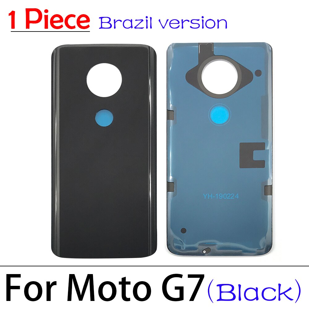 Back Battery Cover door sticker Adhesive glue tape For Motorola Moto G7 Power / G7 Plus / G8 Play / G8 Plus/ X4: G7 black