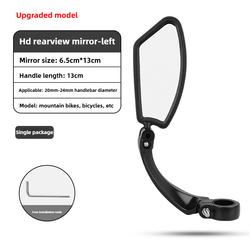 Specchietto retrovisore per bici HD in acciaio inossidabile 360 ° Specchietto retrovisore girevole per MTB Ampliare gli accessori per bici con specchietto per bicicletta da strada con vista grande: bianca