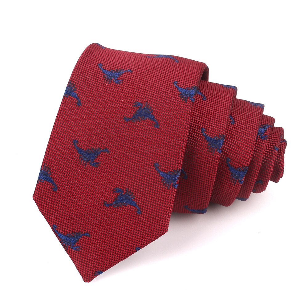 Animal Necktie For Men Polyester Jacquard Cartoon Neck Tie for Wedding Business Suits 6cm Skinny Ties Slim Men Tie Gravatas