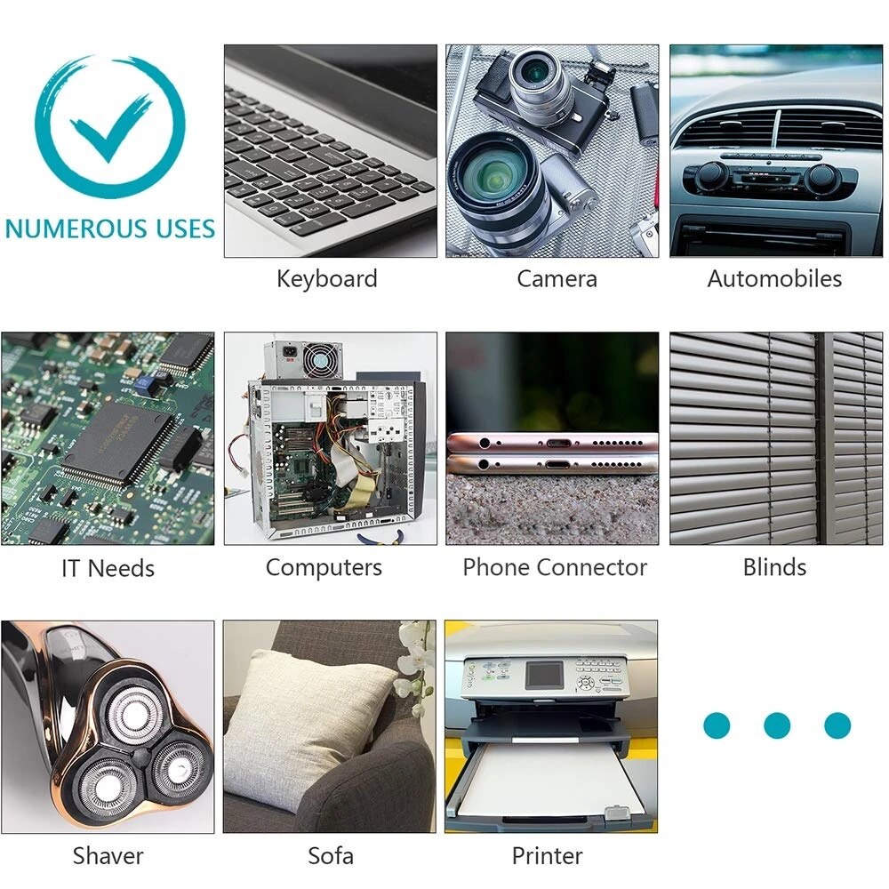 Upgraded Battery Operated Air Duster Keyboard Vacuum Blower 2 in1，Cordless, Portable, No Gas, Replaces Compressed Air Cans PC