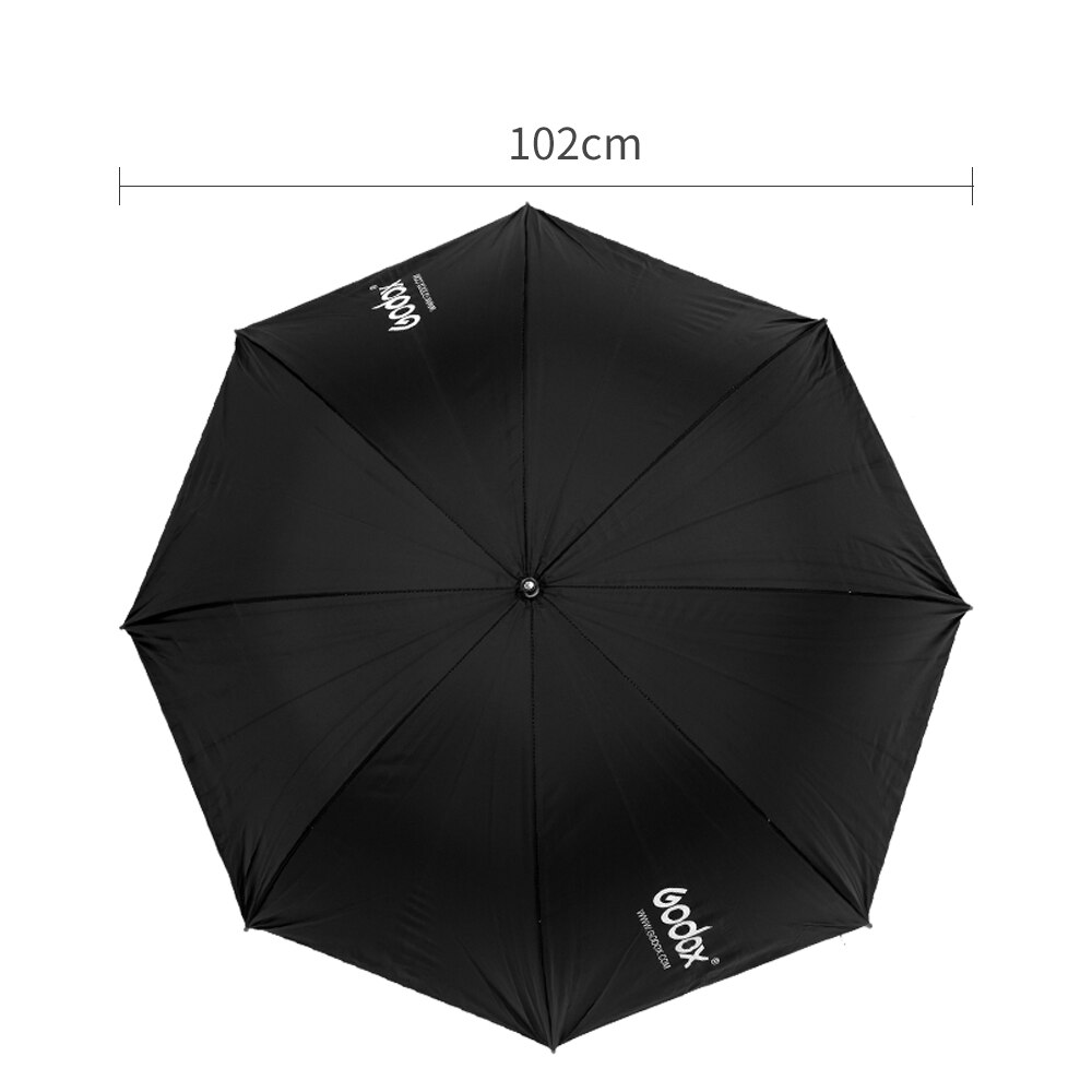 Godox studio fotogrphy paraply 40 " 102cm sort og hvid reflekterende belysning lys paraply