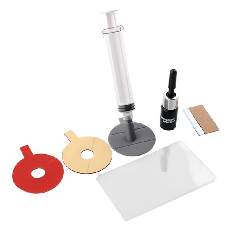 DIY Repair Kit Tools Set For Chip Crack Bullseye Protective Decorative Stickers Auto Car Glass Windscreen Windshield Repair