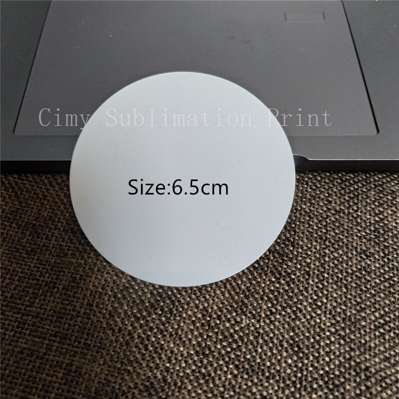 Blank Sublimation Metal Plate: Round 6.5cm