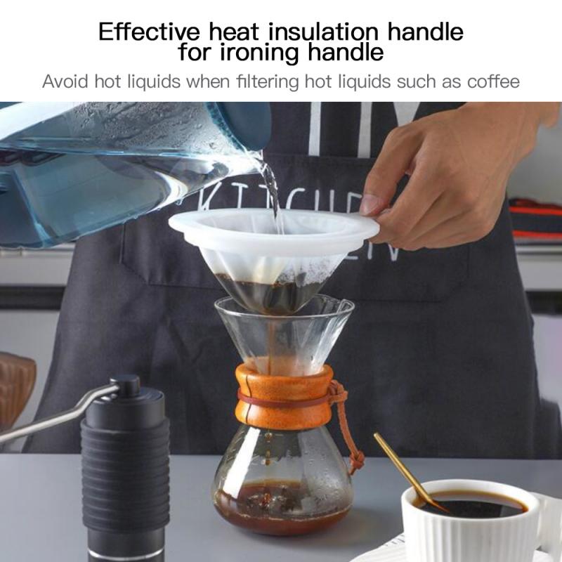 Reusable Nylon Handheld Colander Screen Mesh Coffee Milk Juice Soy Milk Tea Leaf Strainer Colander Kitchen Accessories
