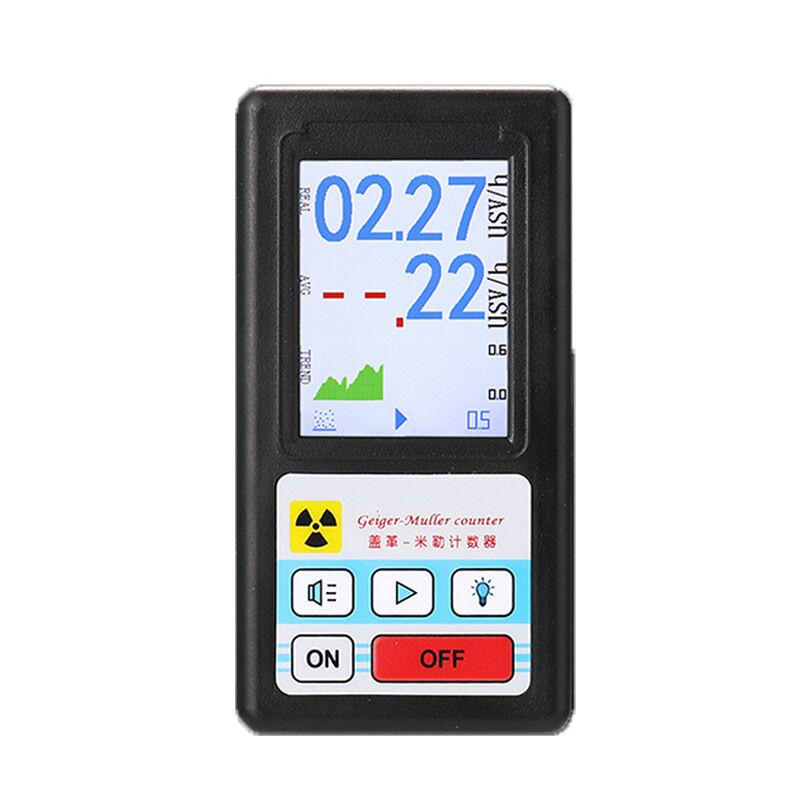 Geiger Nuclear Radiation Detector Counter Personal Dosimeter X-ray Beta Gamma Detector LCD Radioactive Tester Marble Tools: BR-6 Black
