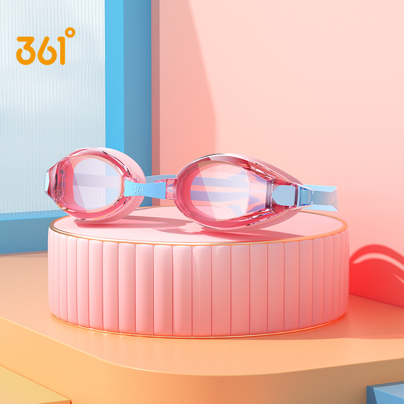 Optical Swimming Goggles Children Myopia Pool Earplug Waterproof Bathing Eyewear Prescription Kids Diving Glasses