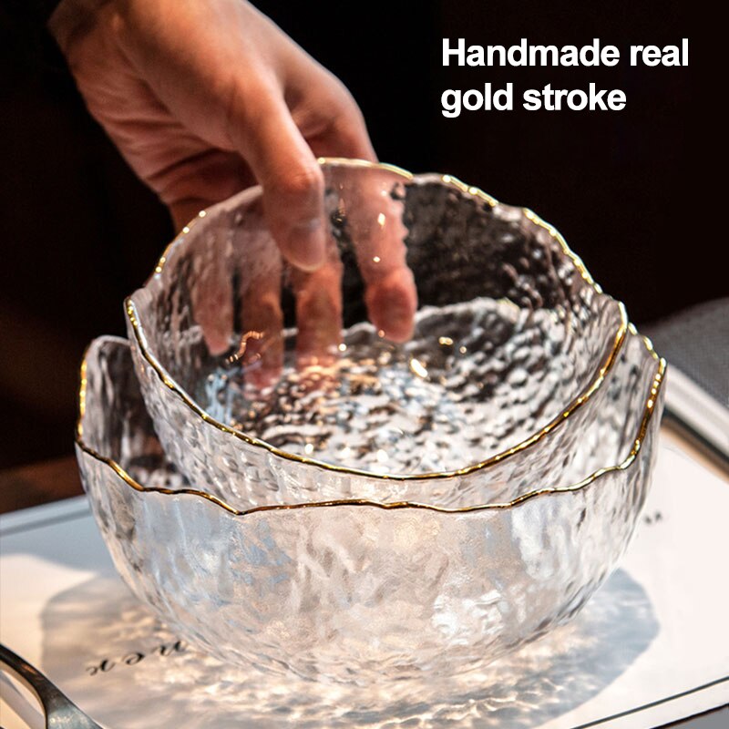 Fruktsallad ramen glasskål söt blandning ris spannmål soppa skålar ställa glass dessert skål kök hushållsservis