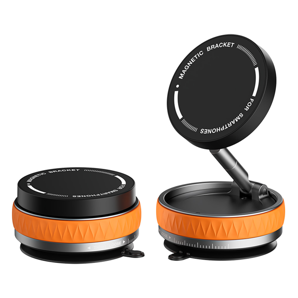 Support de téléphone de voiture à ventouse magnétique sous vide pour Magsafe 360 ° Support de Navigation rotatif, support magnétique pliable pour voiture pour iPhone: Black