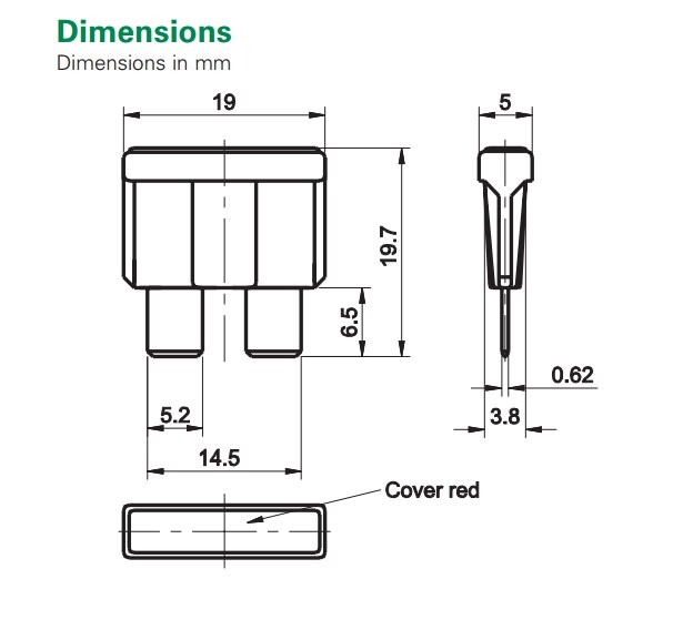 original car medium-sized fuse 10A/80V FKS for LITTELFUSE/PUDENZ