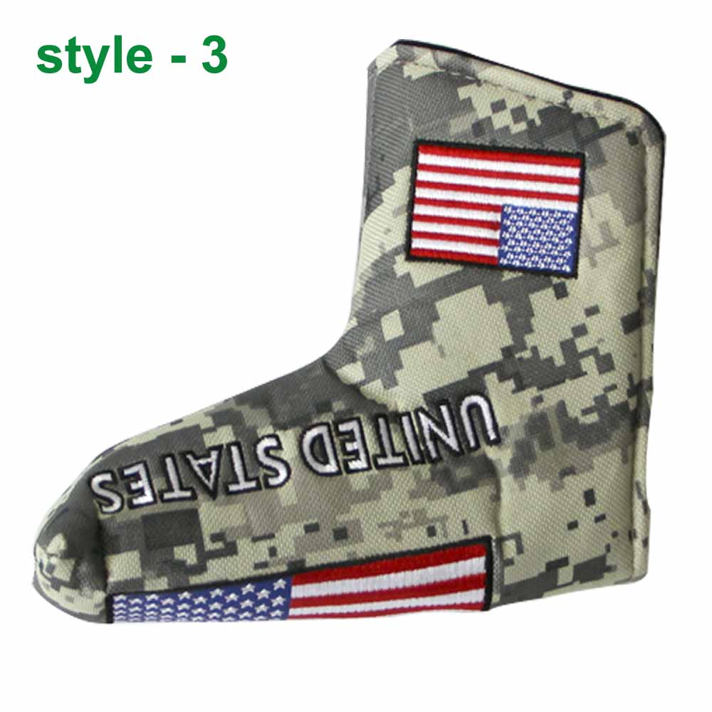 1Pcs Golf Head Covers Nylon Club Accessories Golf Putter Cover Headcover for Blade Golf Club Head Covers Accessory: style 3