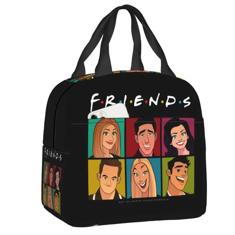 Friends TV Show Insulated Lunch Bag for Camping Travel Resuable Thermal Cooler Lunch Box Women Children Food Container Tote Bags: Lavender