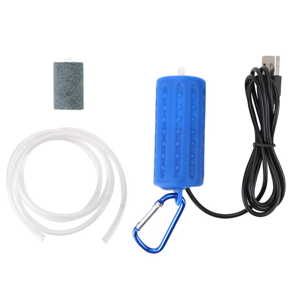Aquarium aquarium zuurstof luchtpomp aquarium accessoires aqua terrarium filter dempen energiebesparende benodigdheden mini usb: Donkerblauw