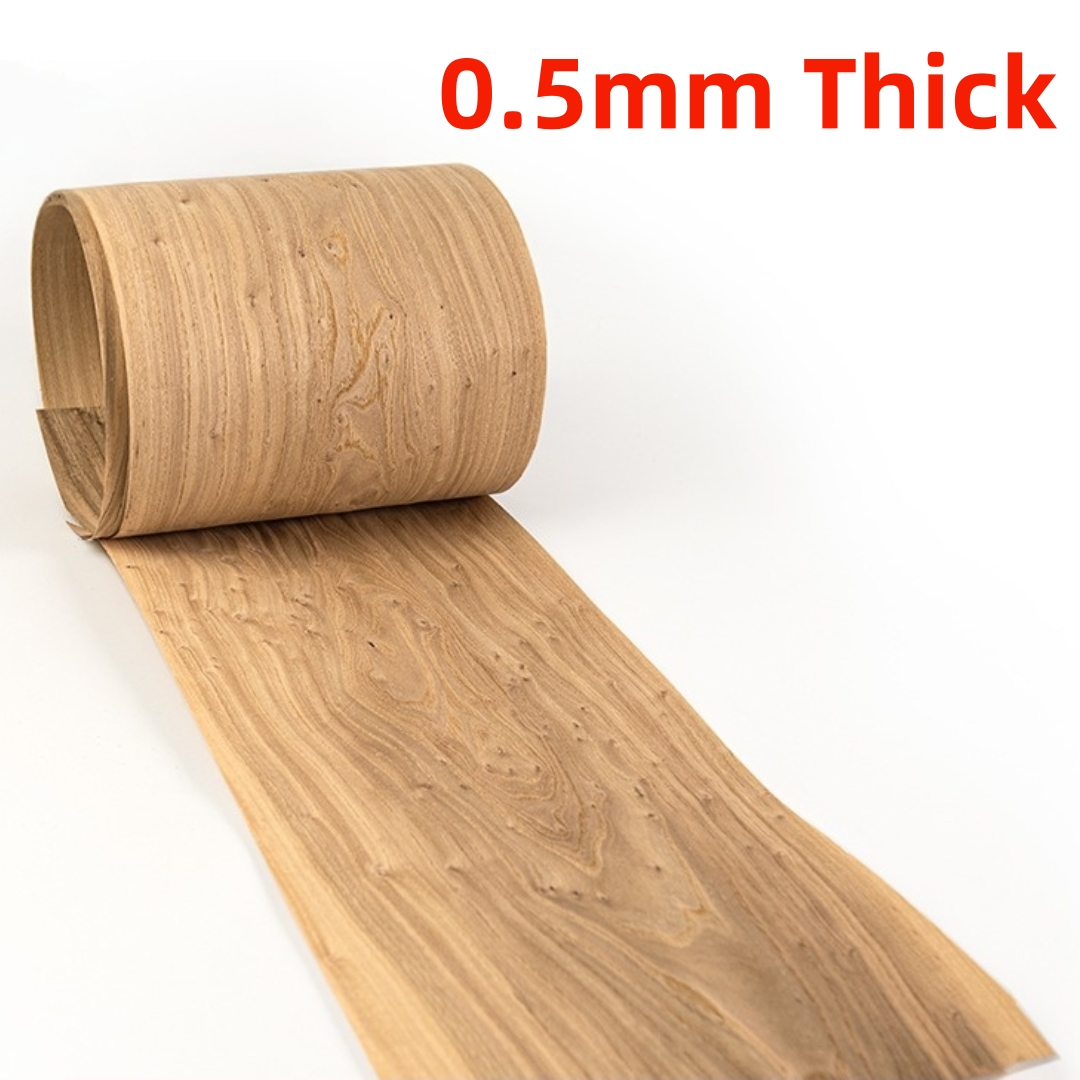 Placage en bois d'orme vieilli naturel de 0,5 mm d'épaisseur pour les projets de menuiserie, l'artisanat de meubles de bricolage et les applications de décoration faites à la main