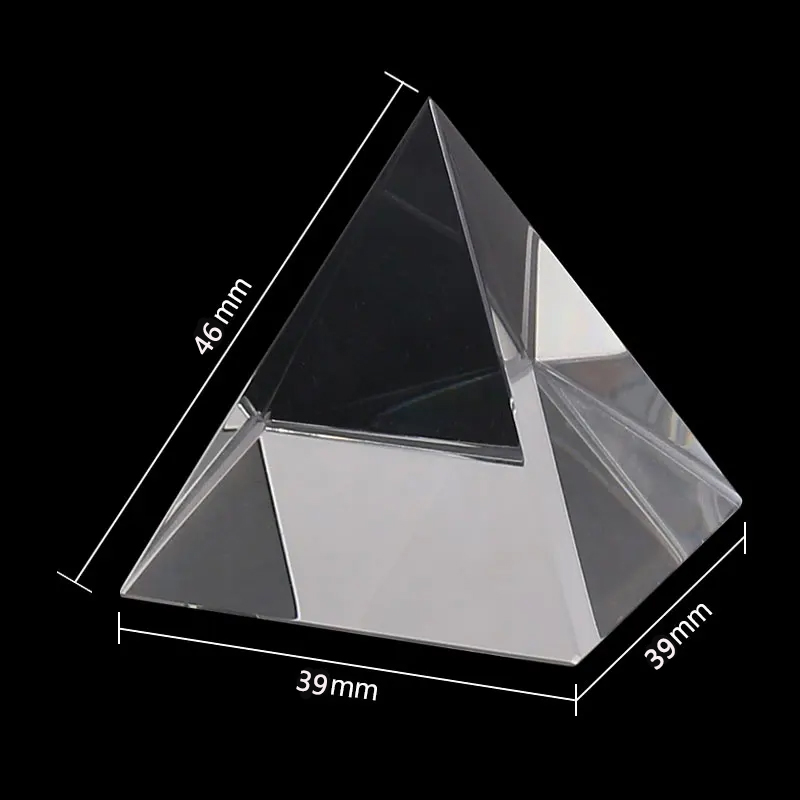 Prisma Optisch Glas Kristal Piramide 40mm Zijlengte Rechthoekige Piramide Polyhedrale Popularisering van Wetenschapsstudie