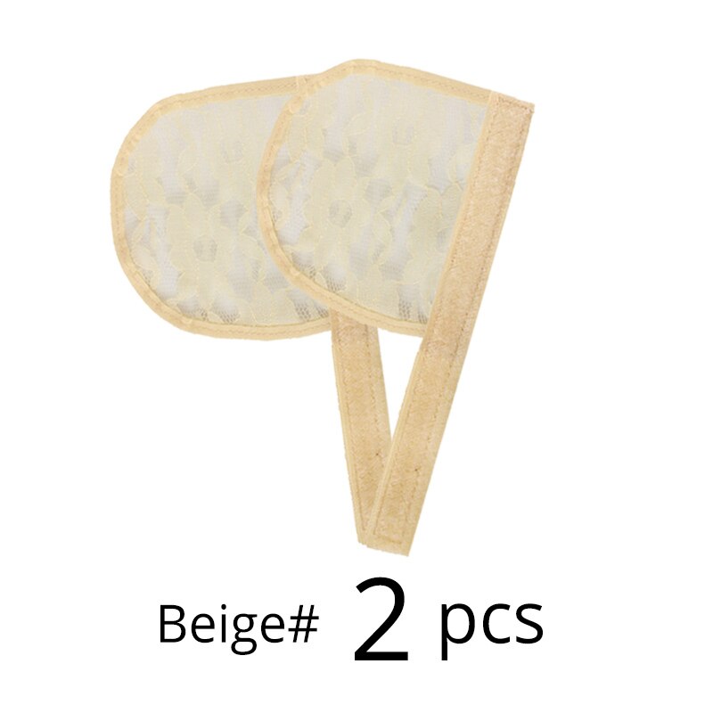 Nunify-coletas negras y Beige para hacer coletas, accesorios para Pontail, Red para el cabello Diy, para hacer coletas, gorros para peluca Afro: Beige-2Pcs