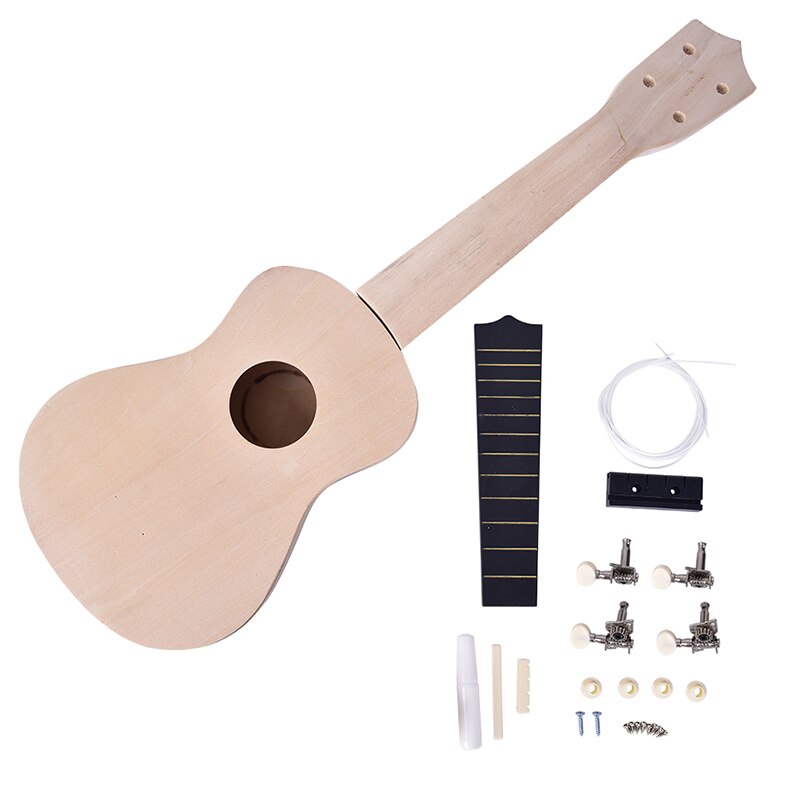 21 zoll Einfache und Spaß DIY Ukulele DIY Bausatz Werkzeug Hawaii Gitarre Handarbeit freundlicher Spielzeug Montage für Amateur
