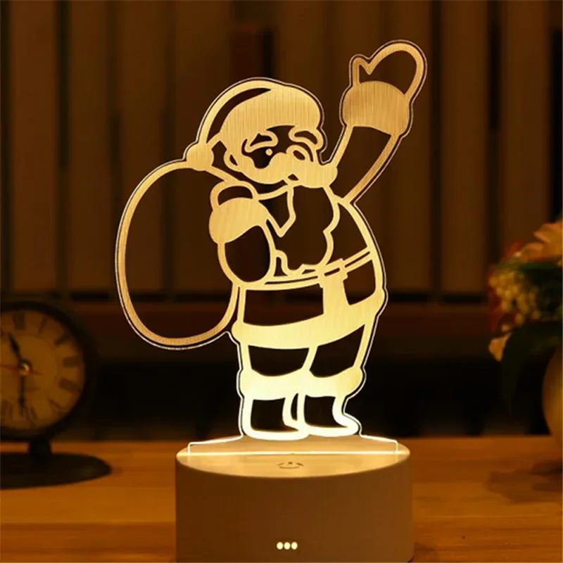 3D Illusion visuelle veilleuse visuelle créative LED lampe de bureau changement USB alimenté pour les enfants