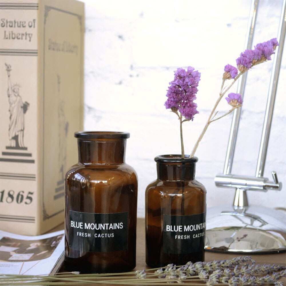 Smarte minimalistiske glas opbevaringskrukker scandinavian vogue elegance skrivebord opbevaringsflaske arrangør kaffe te blomsterbeholder indretning