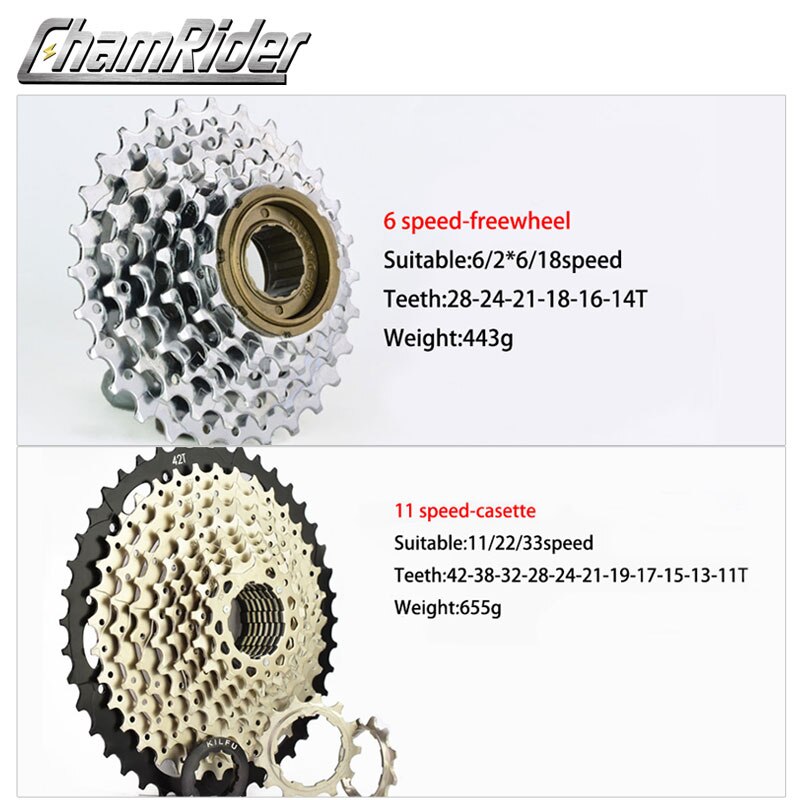 Cassette 18 21 24 27 30 33 Vitesses 14t 16t 18t 21t 24t 28t 32t 36t 38t 42t Et 6 7 8 9 10 11 Vitesse Roue Libre Volant Pignon