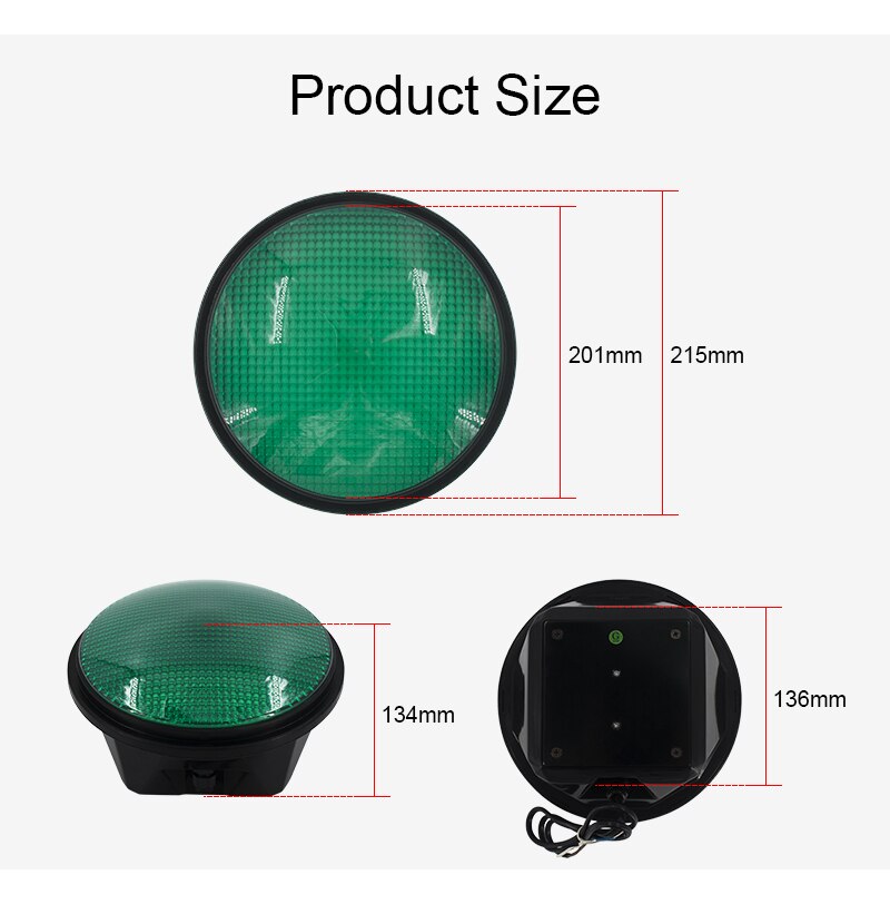 200mm High Power Red Yellow Green LED Traffic Light Modules