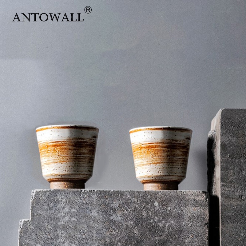 Antowall egen tekop keramisk håndlavet vandkop drikkevare japansk retro drikke tekopper