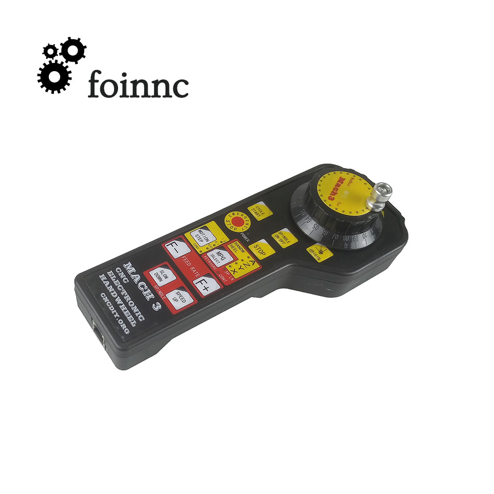 MACH3 CNC MPG Pendant Electronic Handwheel With Emergency Stop MODBUS Protocol For CNC Engraving machine