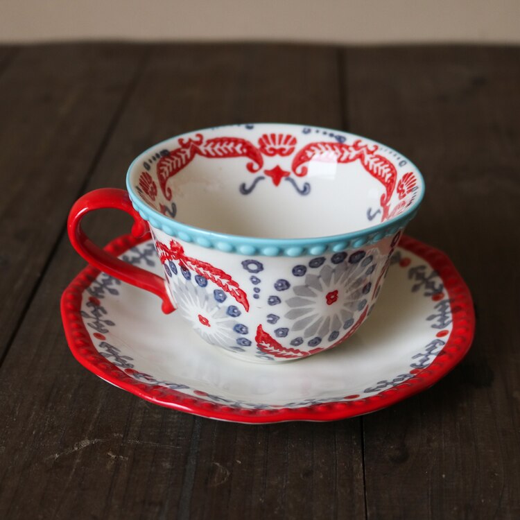 Japansk kop vintage håndlavet keramisk underkop sæt redskabs kop tazas cafe hjemme drinkware  db60bd: Default Title