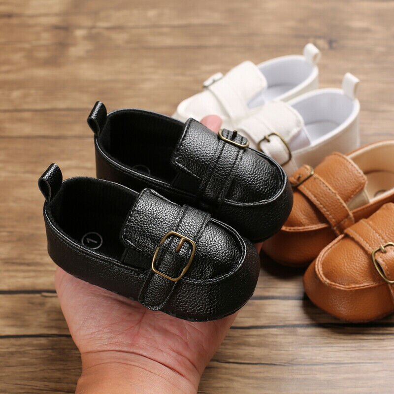 Baby Kleinkind Weiche Sohle PU Leder Anti-Unterhose Schuhe Kleinkind Junge Mädchen Schuhe