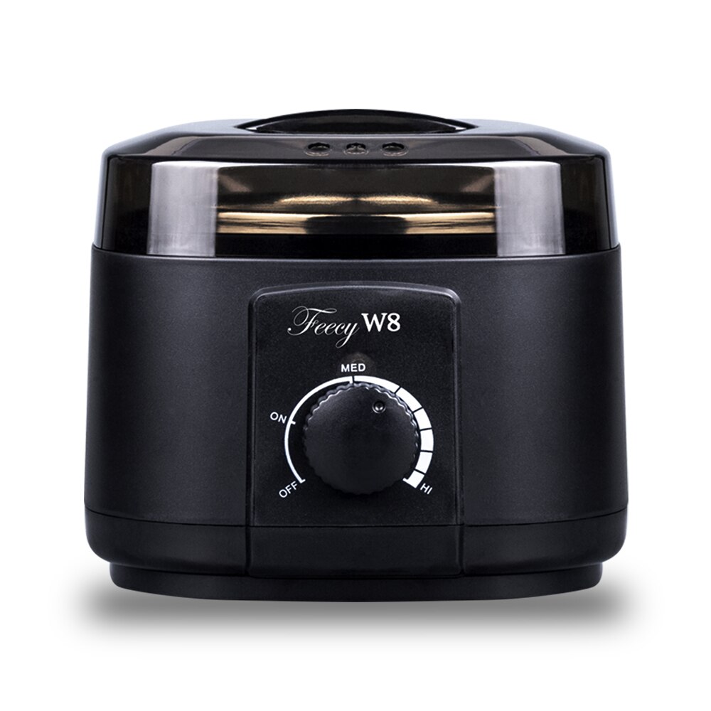 Wax Heater Warmer Wax-melt Machine Set Waxing Kit for Hair Removal Wax Beans Bead Heating Machine Paraffin Depilatory Epilator: W8 Black
