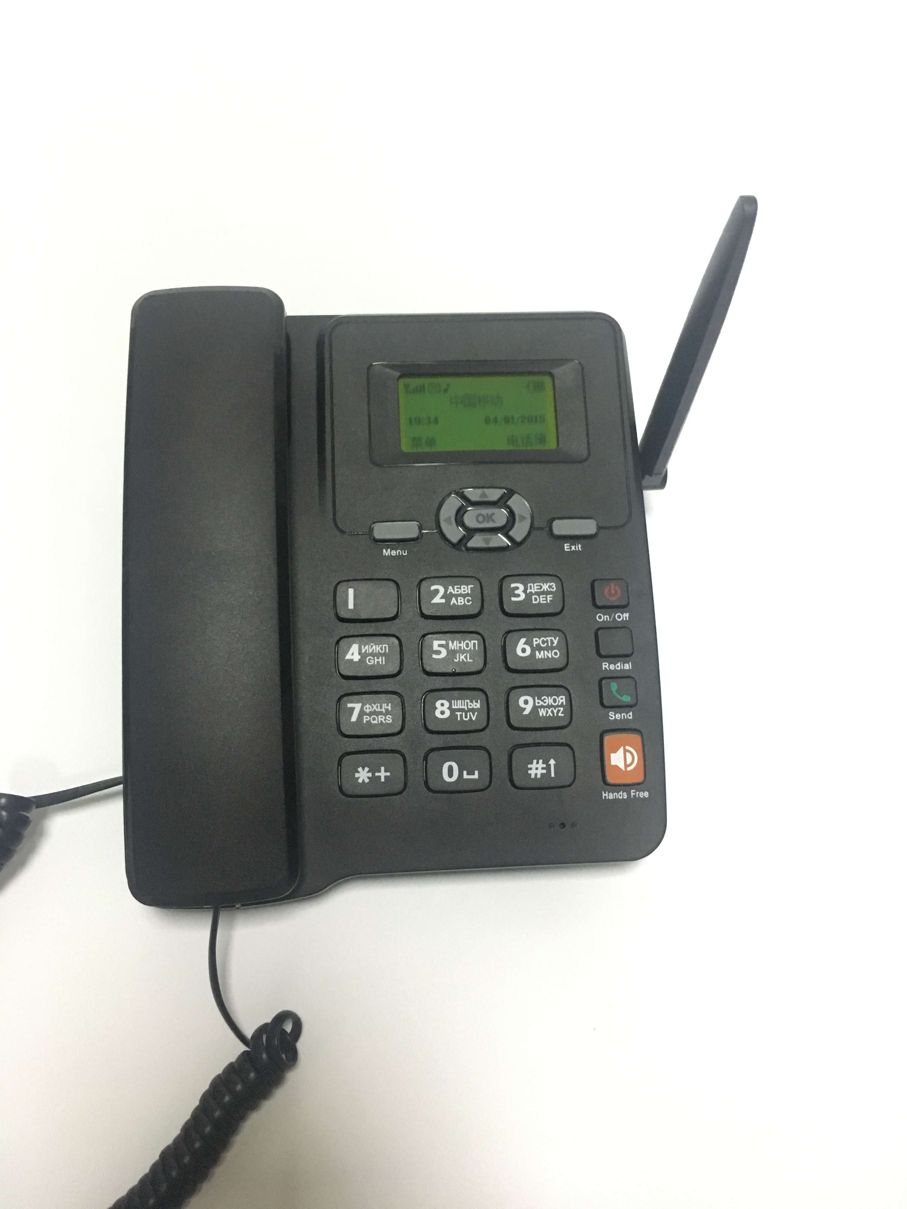 Cordless Phone Desktop Telephone Support GSM 850/900/1800/1900MHZ Dual SIM Card 2G Fixed Wireless Phone with Antenna Radio Clock