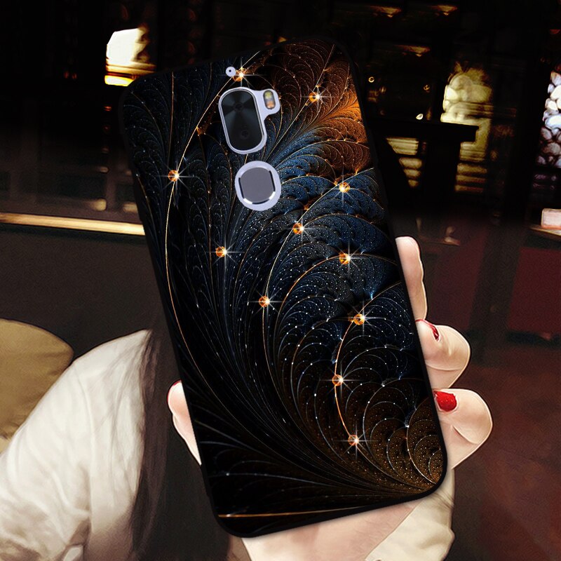 Luxury Silicone Cases For Coolpad Cool 1 LeTV Cool1 Glitter Diamond Shell Back Cover For LeEco Le Cool 1 Rhinestone Case: Black