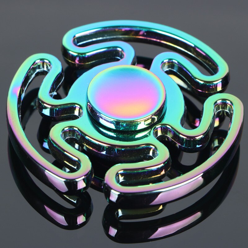 Colorful Maze Tri-spinner Fidget Spinner Steel Hand Spinner 606 steel Bearing Educational Toys Spinner Hand Anti Stress Toy: Default Title