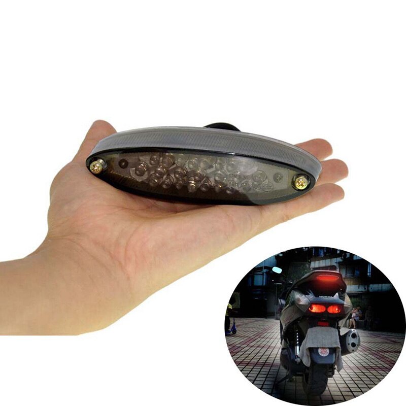 28 LED Motorcycle Universal Tail Light Rear Signal Stop Brake Light Smoke Lens Honeycomb Limb LED Tail Honeycomb Light