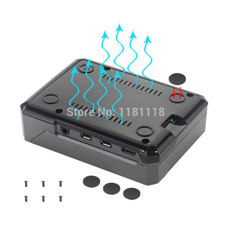 Raspberry Pi 4 model B aluminum alloy case slider magnetic suction case ,for Raspberry pi 4B