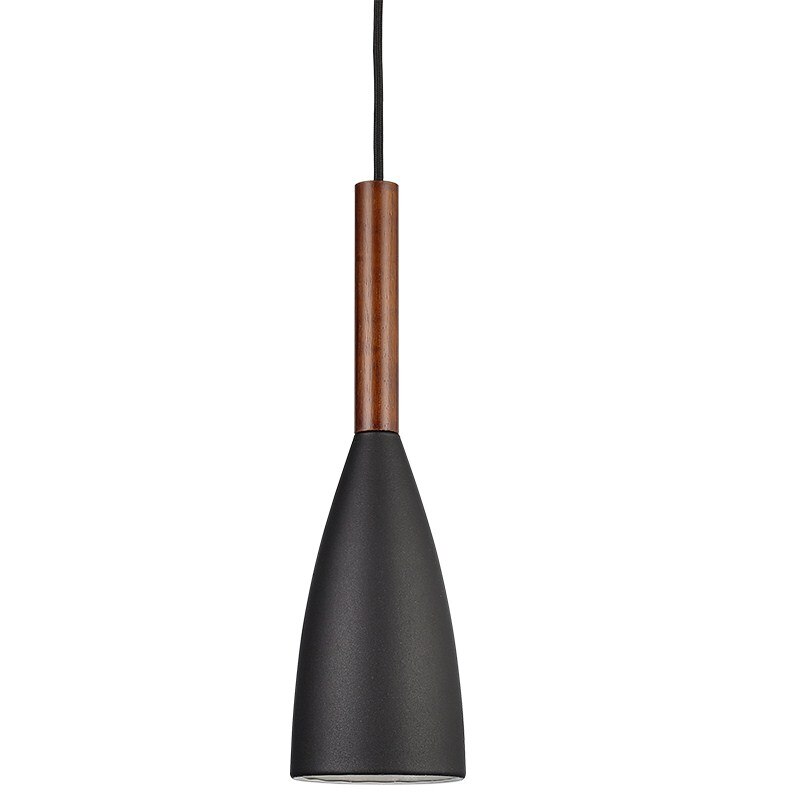 Moderne minimalistisk  e27 pendellamper bar cafe restaurant indretning træ aluminium hængelampe belysning armatur