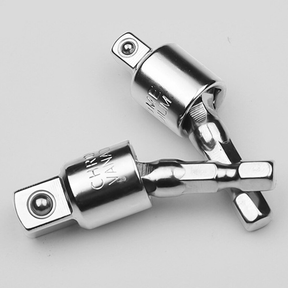 1p elektrische boordoppenadapter voor slagschroevendraaier met zeskantschacht naar vierkante doppenboorbits draaibaar verlengstuk 1/4 " 3/8 " 1/2 "