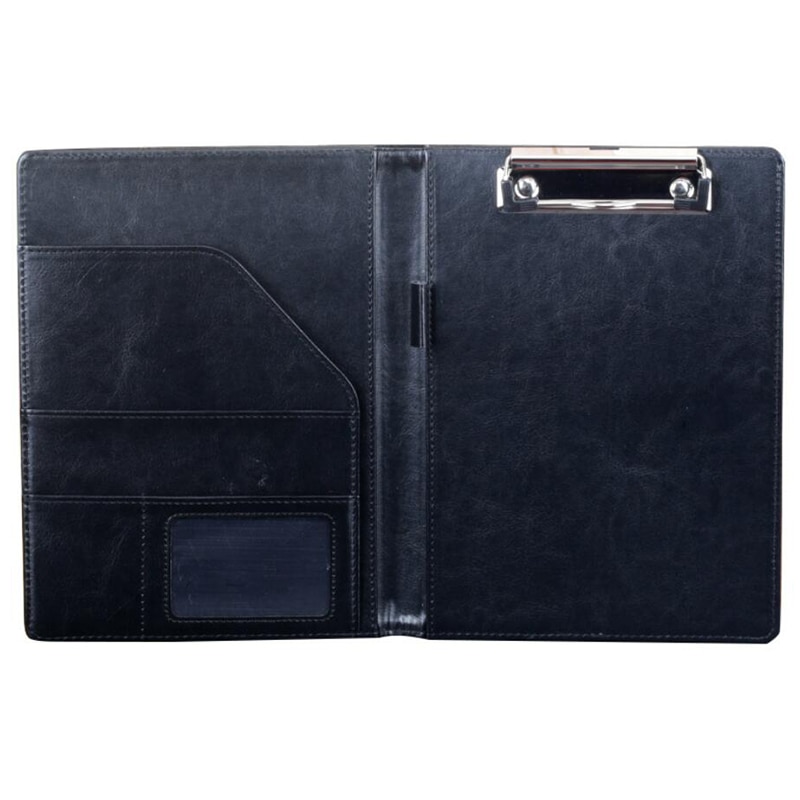 A5 Document Bag File Folder Clipboard Business Office Financial School Supplies: Black