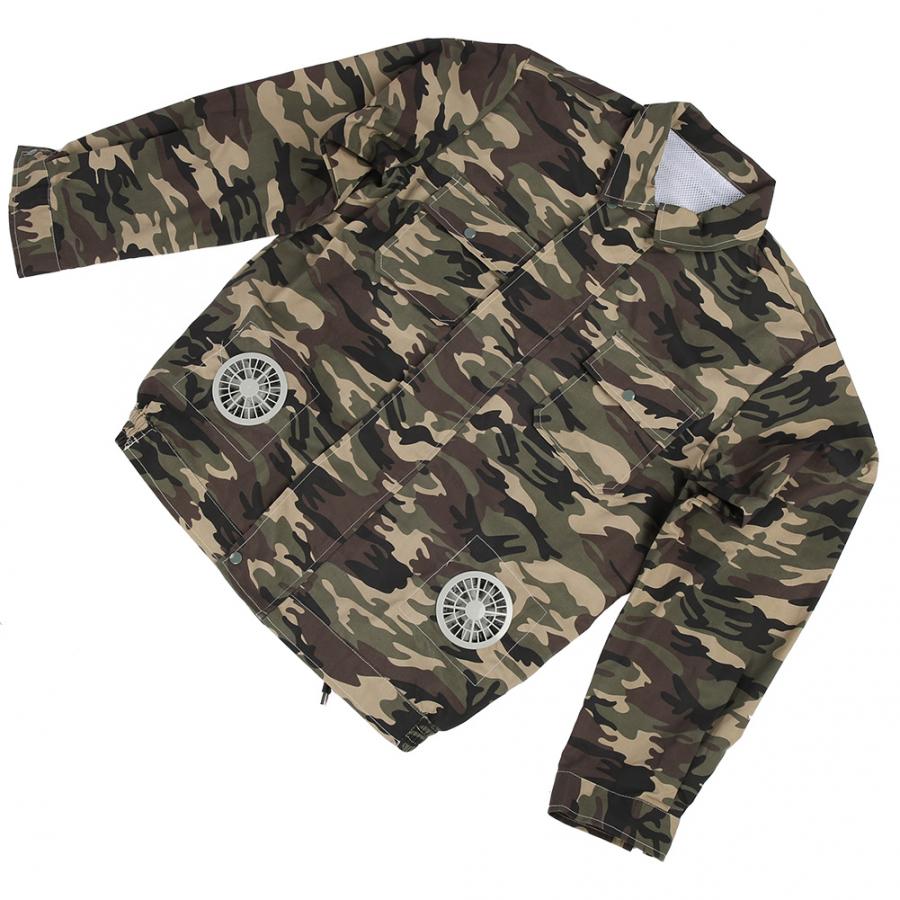 Outdoor Sports Man Summer Cooling Jacket Heatstroke Prevention Cooling Clothes Heat Proof Camouflage Hiking Climbing Jacket Coat