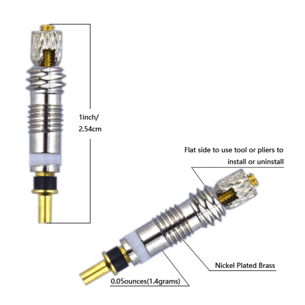 2/6/12Pcs Stuurpen Presta Stijl Ventiel Kern Vervanging Brass Presta Ventiel Cores Remover Voor weg Mountainbike Accessoires