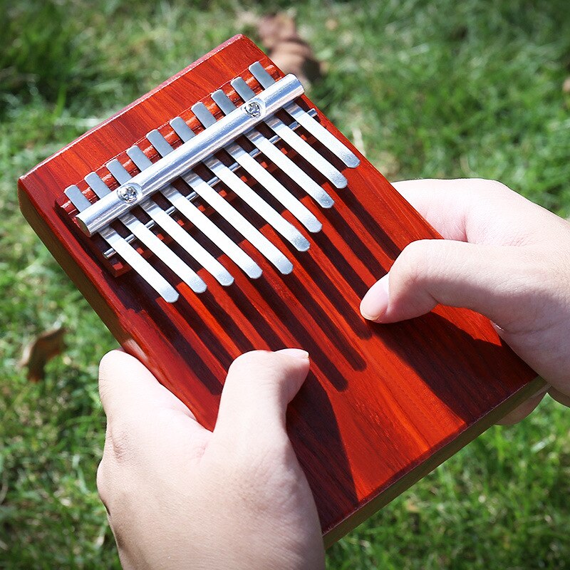 8/10 teclas kalimba pinho sólido africano mogno polegar dedo piano sanza mbira calimba tocar com guitarra instrumentos musicais de madeira