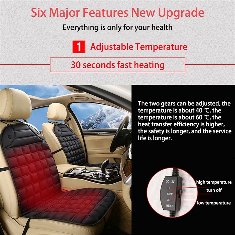 12V voiture sièges chauffants siège d'hiver chauffage siège de voiture coussin chauffant couvre voiture électrique siège chauffant voiture style hiver coussin coussins