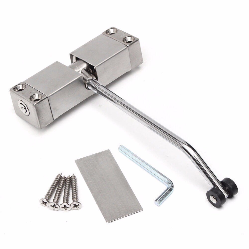 1pcs Simple Light Hydraulic Door Closer Spring Adjustable Door Closure Automatic Closing Fire Rated Door Hardware