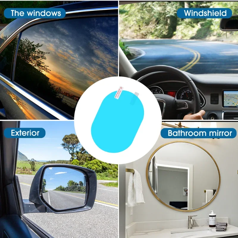 Anti Fog Car Sticker Mirror Window Clear Film Car Rearview Mirror Protective Film Waterproof Car Sticker Side Window Mirror